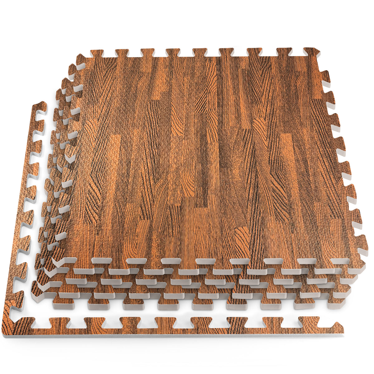 Dark Oak Foam Floor Tiles