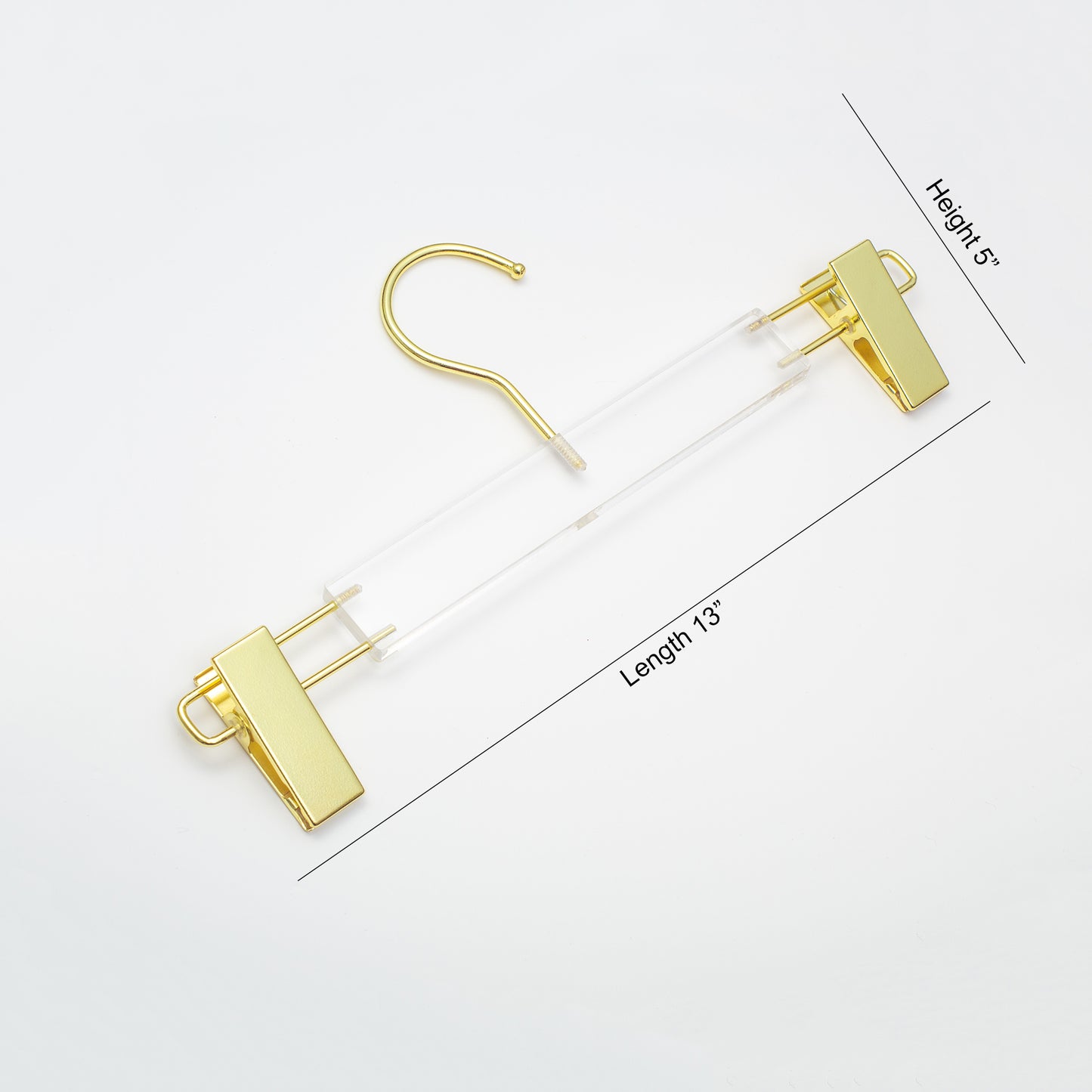 Acrylic Skirt Hanger with Gold Clips