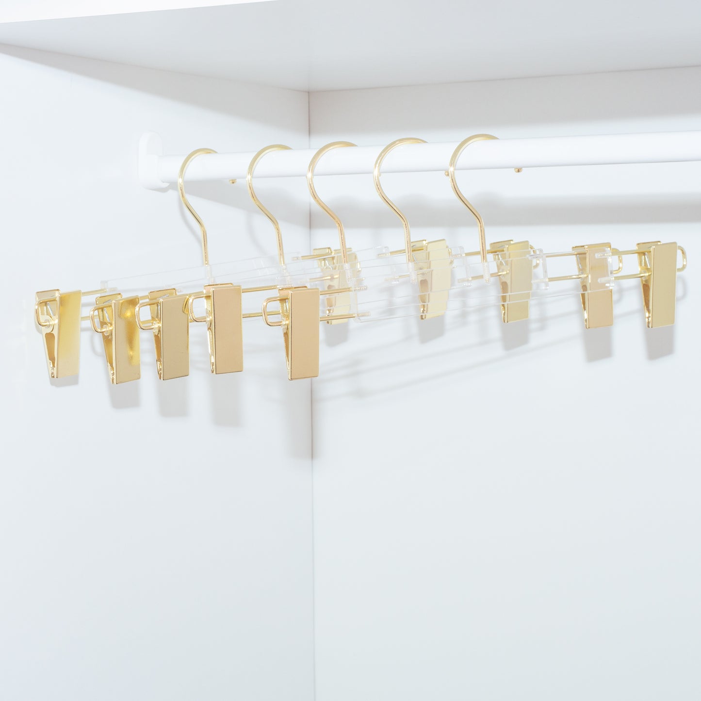 Acrylic Skirt Hanger with Gold Clips