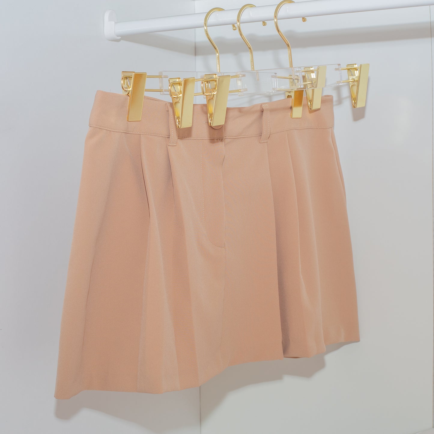 Acrylic Skirt Hanger with Gold Clips