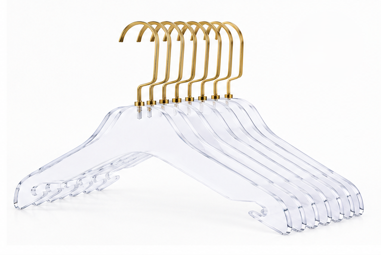 17" Adult Acrylic Coat Hanger