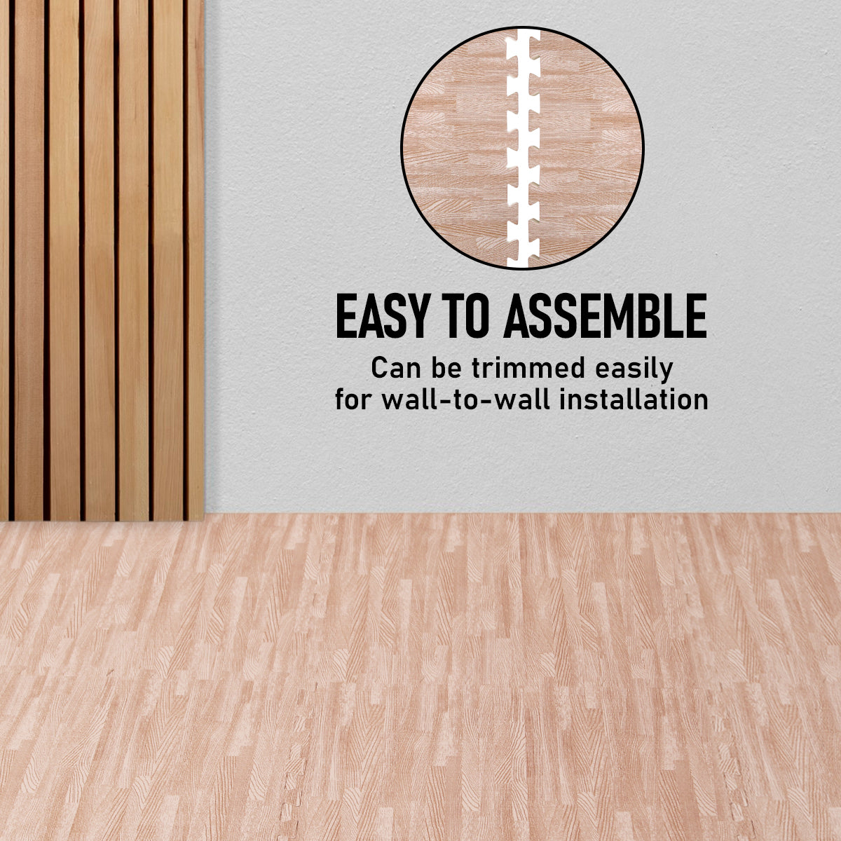 HomeCube USA 38 inch Thick Interlocking Wood 