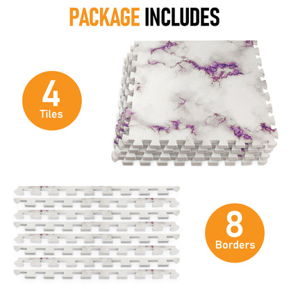 Purple Marble / 16 Sq Ft (4 Tiles)