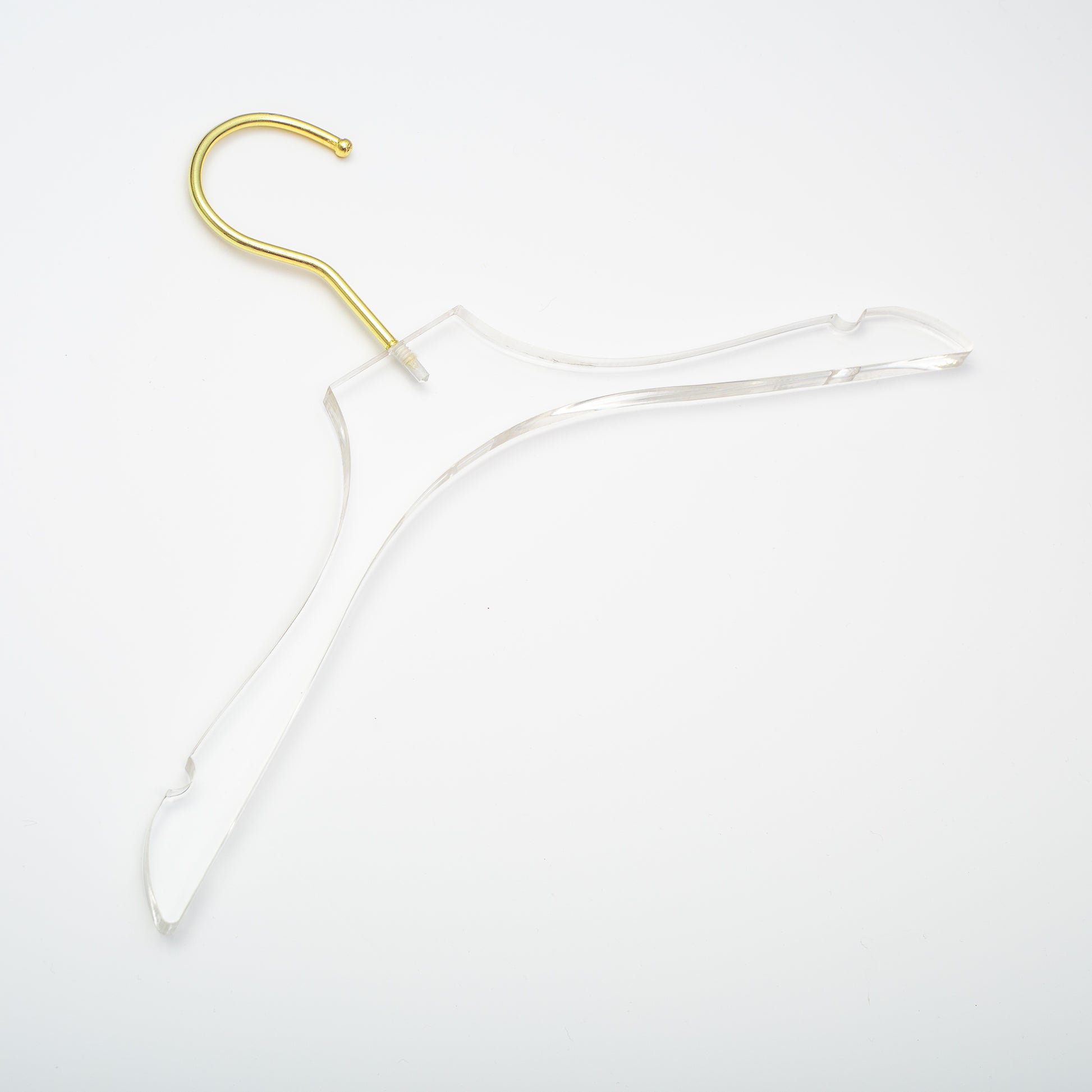 Homecube USA Elegant Acrylic Clear Clothes Hangers with Gold Hook