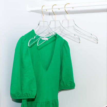 Acrylic Shirt Hanger with Gold Hook