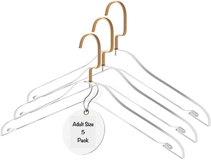 Acrylic Coat Hanger with Gold Hook